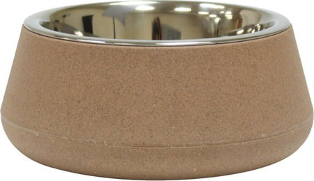 Produktbild von Croci Futternapf Tierra aus Bambus und Stahl in Beige 472 ml