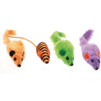 Produktbild von Croci Halloween Katzen Spielzeug Set aus Plüsch mit Katzenminze 12er Pack Bunte Mäuse für Katzen