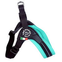 Produktbild von Croci Hundegeschirr Easy Fit Soft Mesh für Welpen in Türkis oder Grün Gr. 1 (28-38cm) wasserabweisend