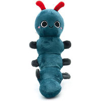 Produktbild von Croci Hundespielzeug Halloween Squeaky Raupe aus Plüsch in Blau und Schwarz