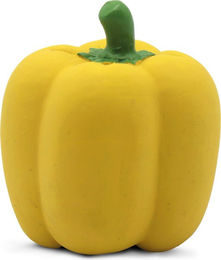 Produktbild von Croci Hundespielzeug Veggie Village Paprika Quietschspielzeug aus Latex in Rot und Gelb