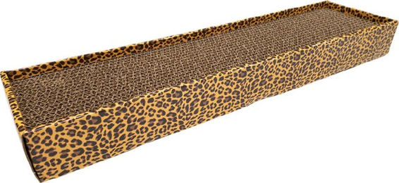 Croci Katzenkratzbrett aus Pappe Leopard Design 48 x 12,5 x 5 cm – Bild 1 von 5