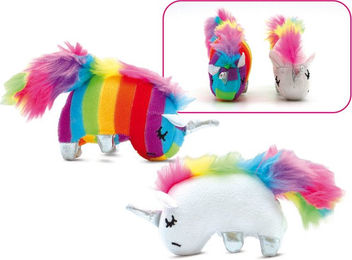 Produktbild von Croci Katzenspielzeug Unicorn Plüsch mit Catnip 2er Set Bunt 10 cm - 2 x 10 cm