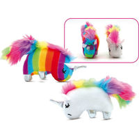 Produktbild von Croci Katzenspielzeug Unicorn Plüsch mit Catnip 2er Set Bunt 10 cm - 2 x 10 cm