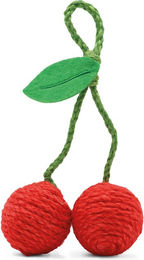 Produktbild von Croci Katzenspielzeug Veggie Kirsche aus Sisal in Grün und Rot 18 cm