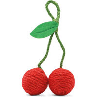 Produktbild von Croci Katzenspielzeug Veggie Kirsche aus Sisal in Grün und Rot 18 cm