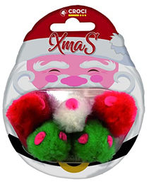 Croci Katzenspielzeug Xmas Mice Set 5 Stück bunte Plüschmäuse für Katzen – Bild 1 von 2