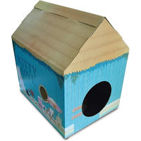 Produktbild von Croci Kitty Cove Kratzkarton aus Kratzpappe für Katzen in Blau und Bunt