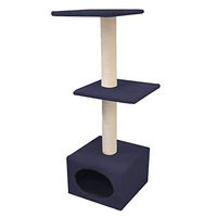 Produktbild von Croci Kratzbaum Monaco Blau mit Sisal 35 x 35 x 106 cm