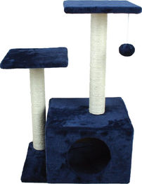 Produktbild von Croci Kratzbaum Sammy für Katzen mit Sisal in Blau 45x35x70cm