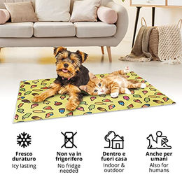 Croci Kühlmatte für Hunde Eis Fantasie Multicolor 50 x 40 cm – Bild 1 von 4