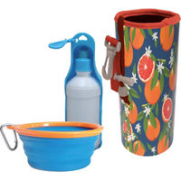 Produktbild von Croci Reisekit Sicily 3-teilig mit Wassernapf aus Silikon in Bunt