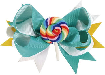 Produktbild von Croci Schleife mit Clip Sweety Verde Acqua in Grün aus Kunststoff 10 x 7 cm