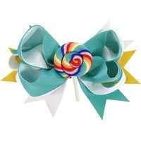 Produktbild von Croci Schleife mit Clip Sweety Verde Acqua in Grün aus Kunststoff 10 x 7 cm