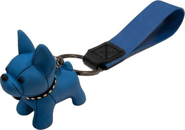 Produktbild von Croci Schlüsselbund Bulldogge Blau 4 cm