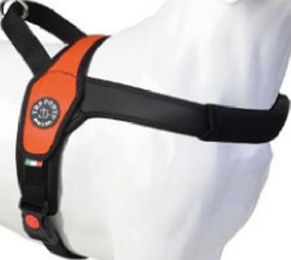 Croci Sicherheitsgeschirr Kurzführer wasserabweisend Orange Schwarz Größe L – Bild 1 von 3