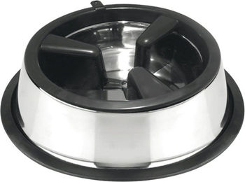 Croci Slow Feeder Stahlnapf 2in1 aus Edelstahl 27 cm – Bild 1 von 6