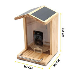 Croci Smart Bird Feeder WiFi Vogelhaus aus Holz in Braun – Bild 1 von 4