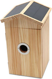 Produktbild von Croci Smart Wi-Fi Wildvogel Nistkasten aus Holz in Natur und Braun - 1 Stk.