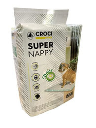 Croci Super Nappy Daisy Hygienematten für Hunde und Katzen 84 x 57 cm 30 Stück ultra saugfähig und geruchshemmend - 30 x 84 g – Bild 1 von 4