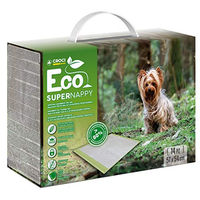 Produktbild von Croci Super Nappy Eco Hygienematten für Hunde, biologisch abbaubar, 57 x 54 cm, 14 Stück - 14 x 57 g