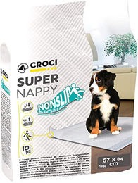 Croci Super Nappy Saugunterlage für Welpen mit Anti-Slip Effekt 10 Stück 90 x 60 cm - 10 x 90 g – Bild 1 von 4
