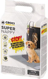 Croci Super Nappy Welpenunterlage mit Aktivkohle 14 Stück 57 x 54 cm – Bild 1 von 8