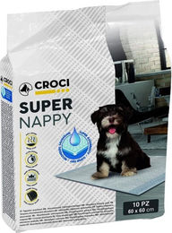 Croci Super Nappy Welpenunterlage wasserabweisend 60 x 60 cm 10 Stück - 10 x 60 g – Bild 1 von 5