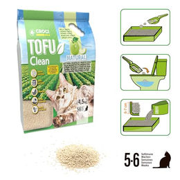 Croci Tofu Clean Katzenstreu Grüner Apfel 4,50 kg biologisch abbaubar - 4,5 kg – Bild 1 von 5