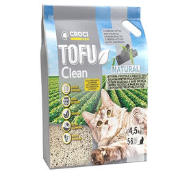 Croci Tofu Clean Katzenstreu mit Aktivkohle klumpend biologisch abbaubar 4,5 kg - 10 l – Bild 1 von 7
