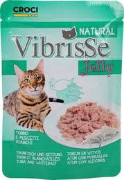 Croci Vibrisse Katzen Nassfutter in Gelee mit Thunfisch und Seezunge für alle Altersstufen 18 x 70 g – Bild 1 von 6