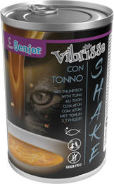 Croci Vibrisse Shake Senior Flüssiges Ergänzungsfutter für Katzen mit Thunfisch, getreidefrei, 12 x 135 g - 12 x 135 g – Bild 1 von 2