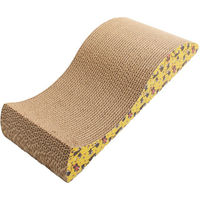 Produktbild von Croci Wavy Kratzpappe für Katzen mit Katzenminze Gelb Schwarz 50cm