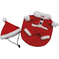 Produktbild von Croci Weihnachtsmann Kleid aus Velours in Rot 25 cm