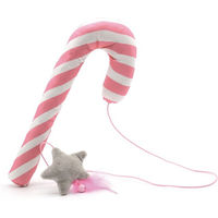 Produktbild von Croci XMAS Katzenangel Zauberstab Rosa Stern aus Plüsch 30cm