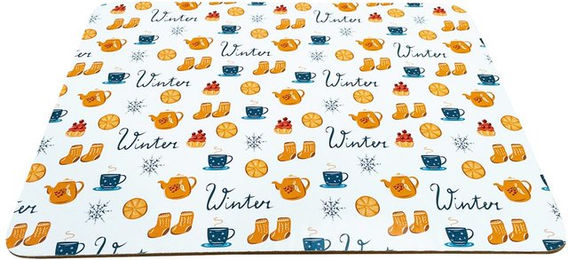 Produktbild von Croci XMAS Napfunterlage Cozy aus Kork 30x40cm Braun Bunt
