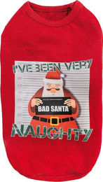 Croci XMAS T-Shirt Naughty Santa für Hunde in Rot 30 cm – Bild 1 von 2