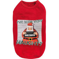Produktbild von Croci XMAS T-Shirt Naughty Santa für Hunde in Rot 40 cm