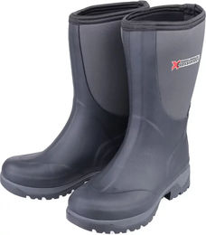 Crosslander Boston Reitstiefel Unisex Waterproof Winterstiefel aus Gummi in Grau und Schwarz Größe 46 – Bild 1 von 2