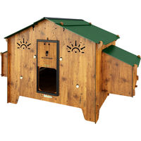 Produktbild von Cucciolotta Polly Chalet Hühnerstall 4XL für 20 Legehennen mit Raubtierschutz aus Laminat in Braun