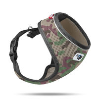 Produktbild von Curli Basic Plush Hundegeschirr Softgeschirr aus Plüsch XS Schwarz