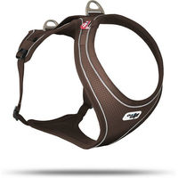 Produktbild von Curli Belka Comfort Hundegeschirr aus Nylon in Braun Größe XS für erwachsene Hunde