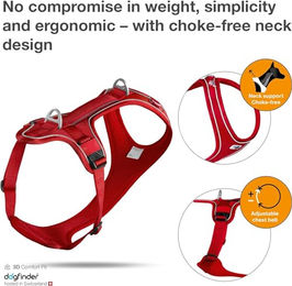 Curli Belka Comfort Sicherheitsgeschirr aus Neopren Rot Größe XL – Bild 1 von 6