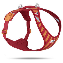 Produktbild von Curli Belka Harness Air-Mesh Hundegeschirr Stripes Rot Größe 4XL