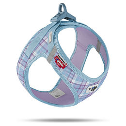Produktbild von Curli Clasp Vest Geschirr Air-Mesh Special Edition Aqua-Caro für kleine Hunde in Blau Bunt Größe L