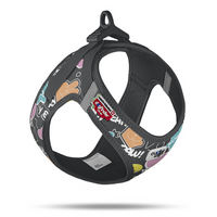 Produktbild von Curli Clasp Vest Geschirr Comic Black 2XS für Welpen und kleine Hunde