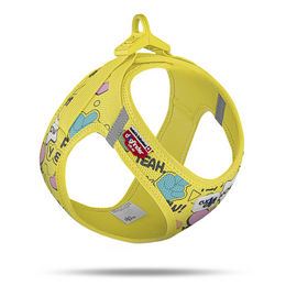 Produktbild von Curli Clasp Vest Geschirr Comic Yellow für Welpen Größe XS