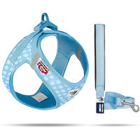 Produktbild von Curli Clasp Vest Geschirr und Führleine Set für Welpen in Skyblue-Circles Größe 2XS/M