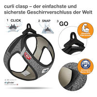 Produktbild von Curli Clasp Vest Hundegeschirr aus Merino Wolle Schwarz XS