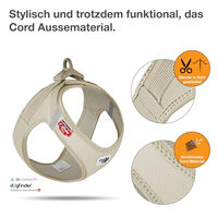 Produktbild von Curli Clasp Vest Hundegeschirr Cord Beige Größe XS wasserabweisend